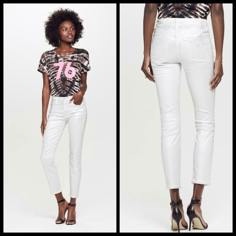 💕MOTHER💕 High Waisted Looker Ankle Silver Lining *Defect/Stain*
